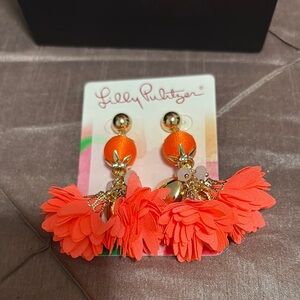 Lilly Pulitzer Orange Tassel Earrings
